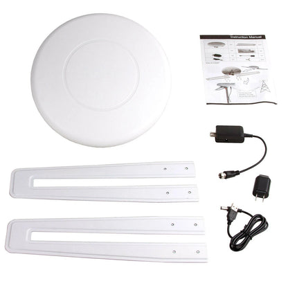 Indoor HDTV Antenna with Omnidirectional Reception and 40ft Cable, Auto Channel Lock