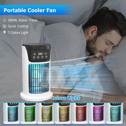 Evaporative Air Cooler with Humidifying Function and Automatic Swing, 8-Hour Runtime All Vera Mart
