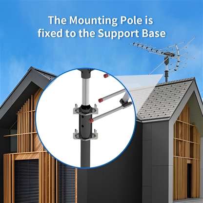Motorized Outdoor TV Antenna with 360 Degree Rotation and 4G LTE Filtering