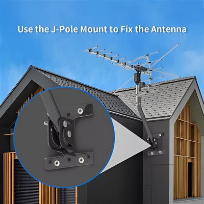 Motorized Outdoor TV Antenna with 360 Degree Rotation and 4G LTE Filtering
