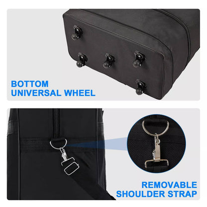 Rolling Duffle Bag with Five-Wheel System and Expandable Storage for Travel