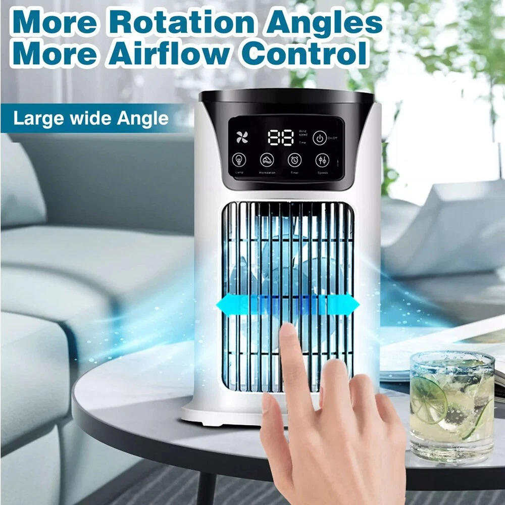 Evaporative Air Cooler with Humidifying Function and Automatic Swing, 8-Hour Runtime All Vera Mart