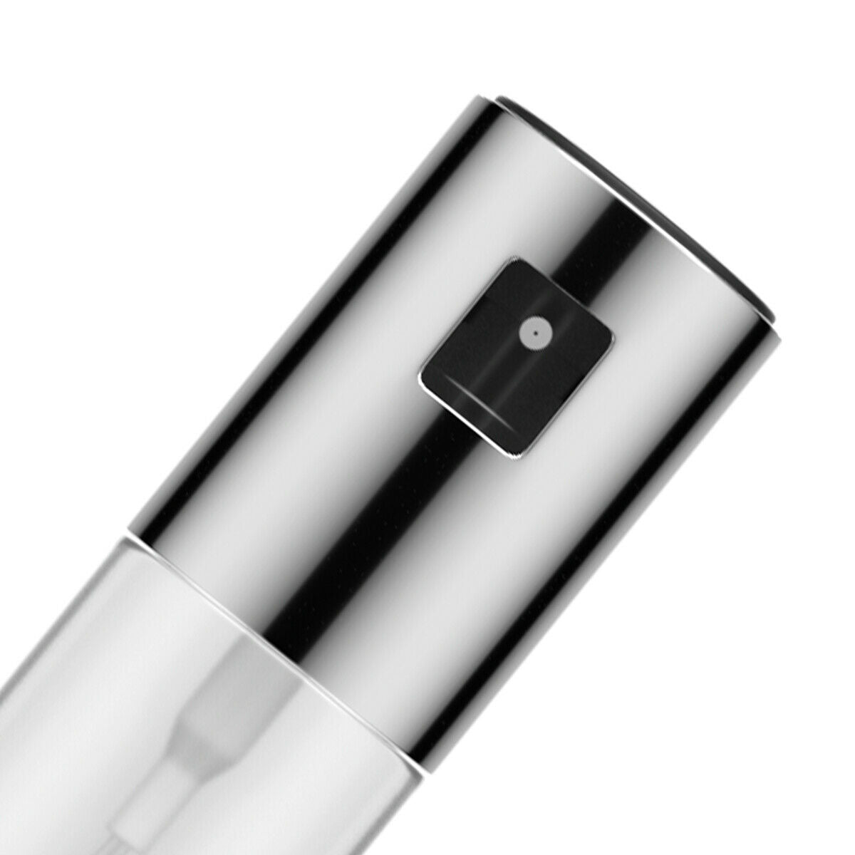 Pump Spray Oil Mister with Glass Chamber and Stainless Steel Top