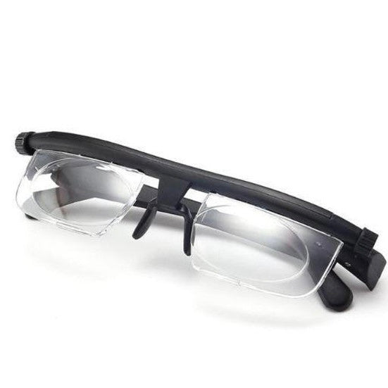 Variable Focus Vision Glasses with Manual Lens Adjustment and Scratch Resistant Coating