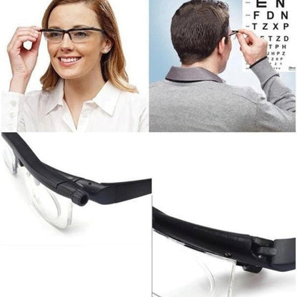 Variable Focus Vision Glasses with Manual Lens Adjustment and Scratch Resistant Coating