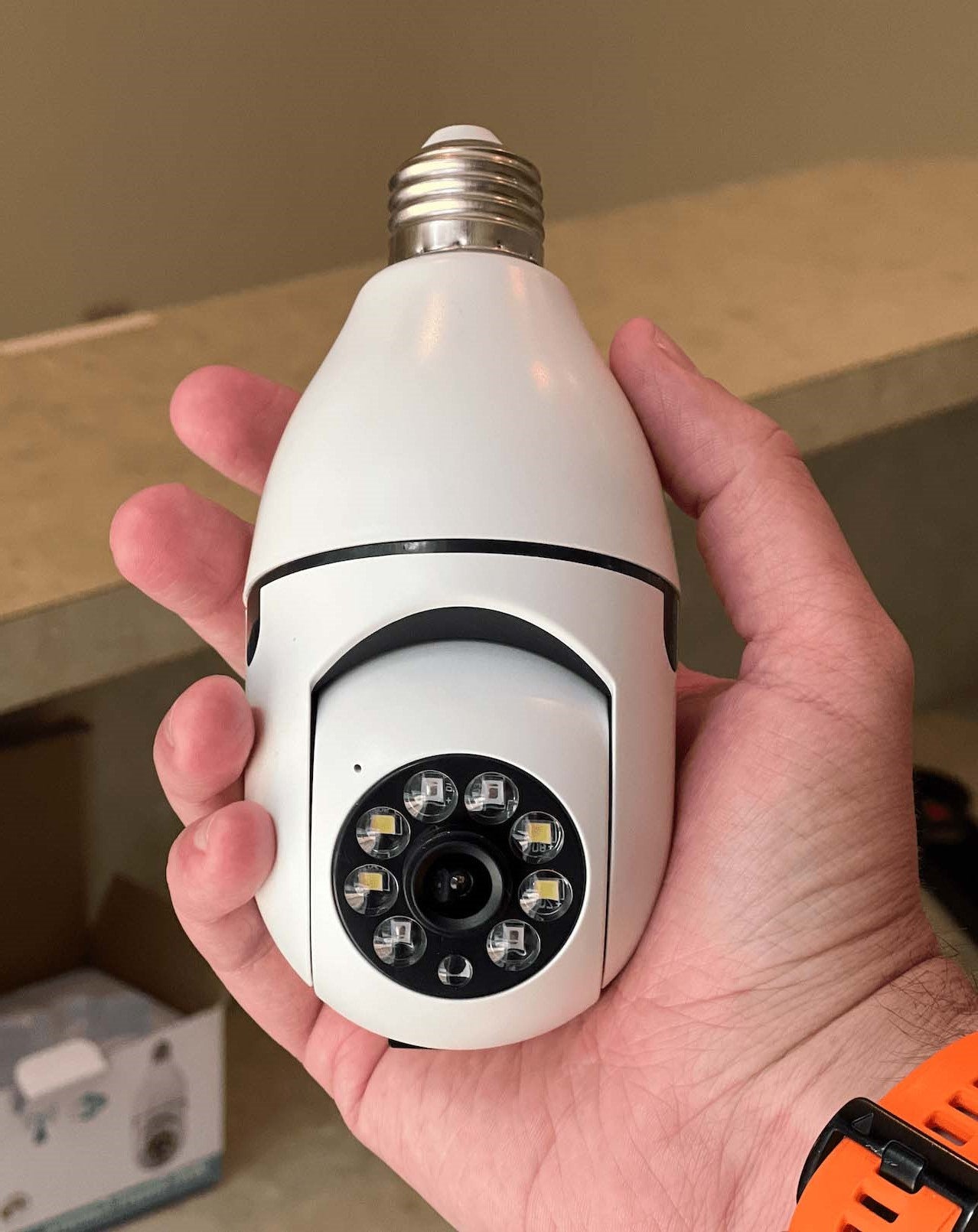 Light Bulb Security Camera with 360 Degree Rotation and 1080P Night Vision, Two Way Audio