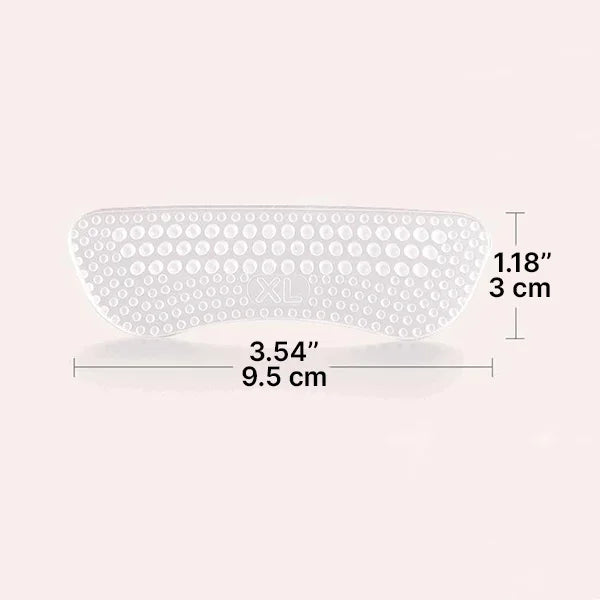 Silicone Heel Grips with Textured Bumps and Shock Absorption, Adhesive Backing