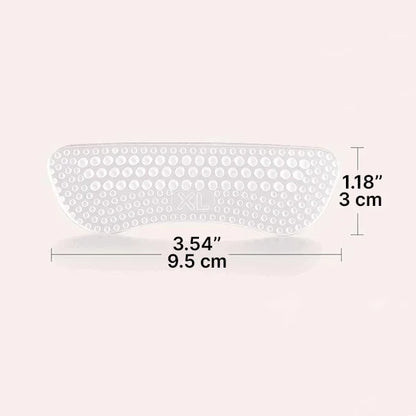 Silicone Heel Grips with Textured Bumps and Shock Absorption, Adhesive Backing