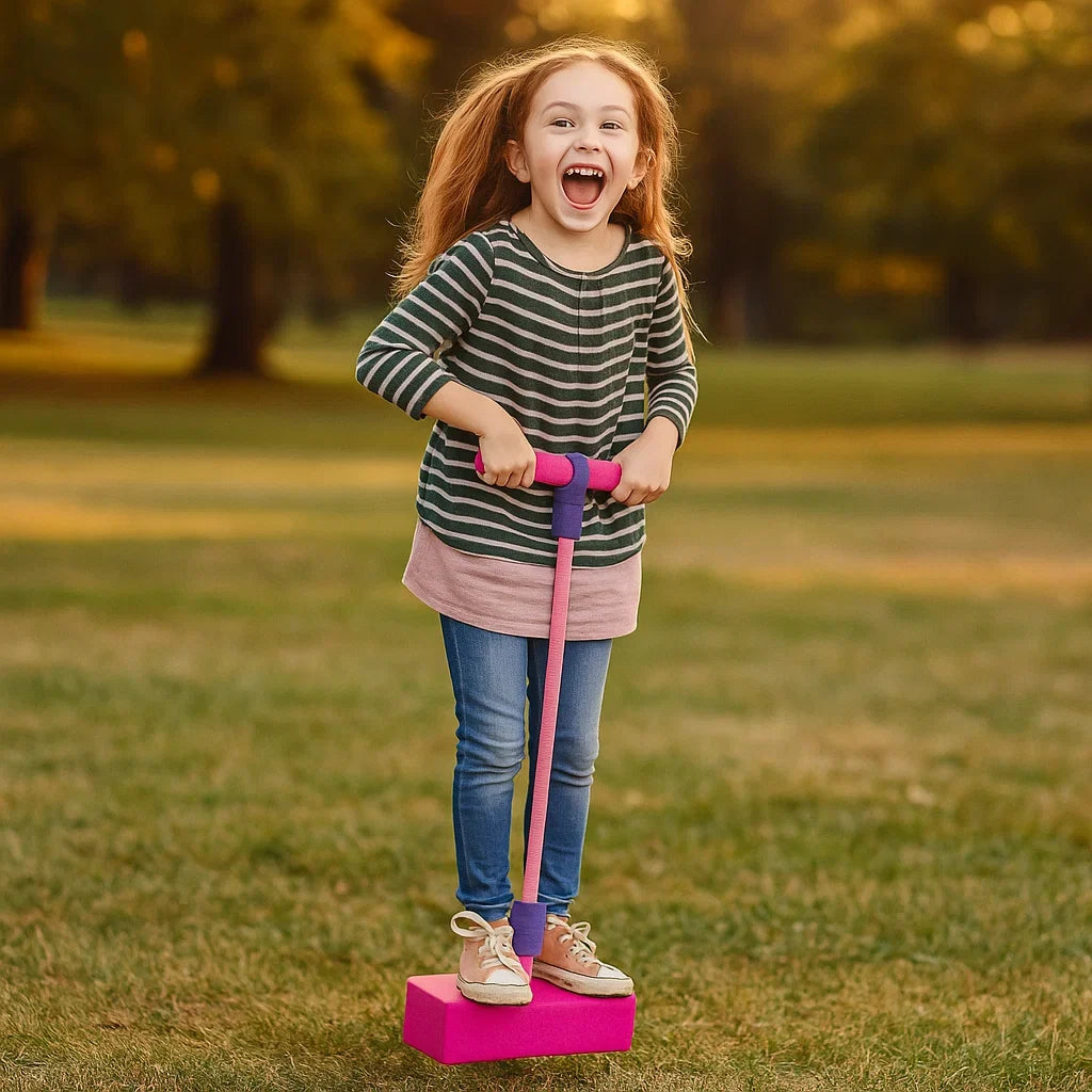 Foam Pogo Jumper with Non-Slip Footpad and Handle for Kids Indoor Outdoor Play