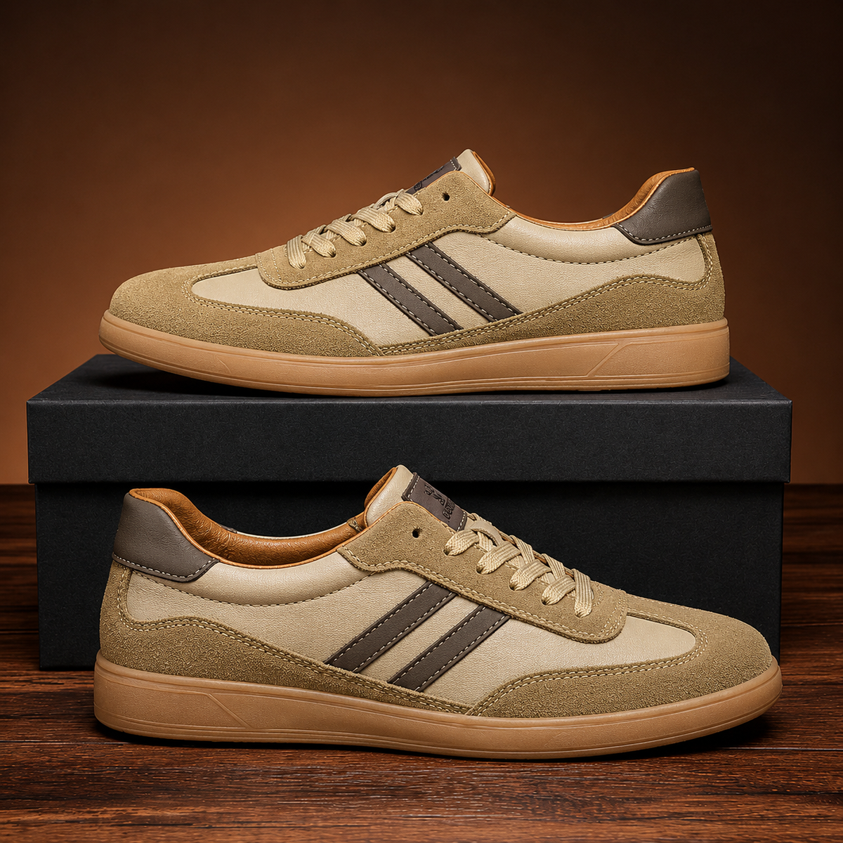 Lace Up Low Top Sneakers with Cushioned Footbed and Grip Sole for Everyday Wear