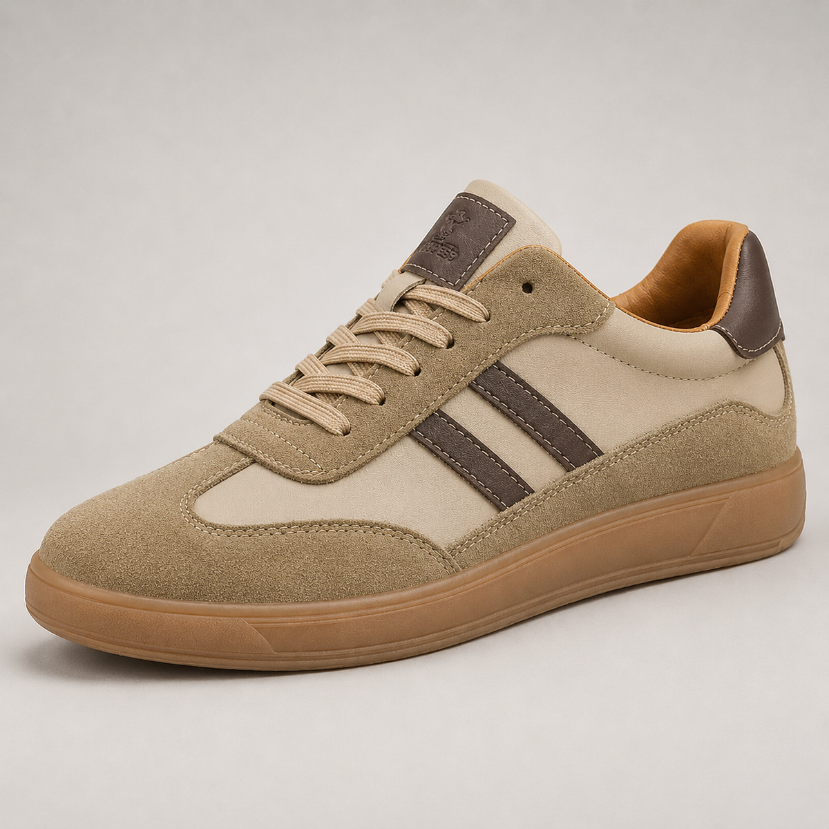 Lace Up Low Top Sneakers with Cushioned Footbed and Grip Sole for Everyday Wear