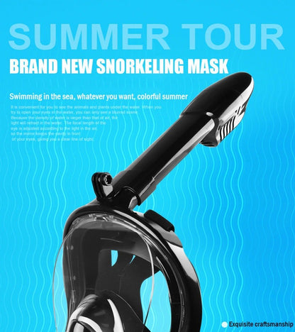 Full Face Snorkel Mask with Anti Fog Dual Breathing and 180° Panoramic View All Vera Mart