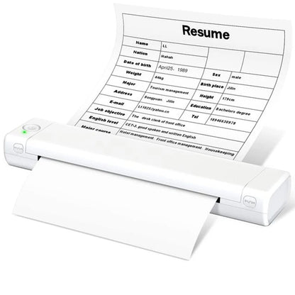 Portable Thermal Printer with Wireless Connectivity and A4 Paper Support