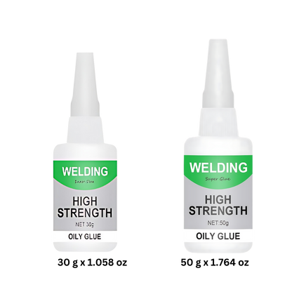 Instant Bond Adhesive for Ceramics, Glass, and Metal with Clear Transparent Finish