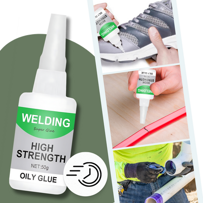 Instant Bond Adhesive for Ceramics, Glass, and Metal with Clear Transparent Finish