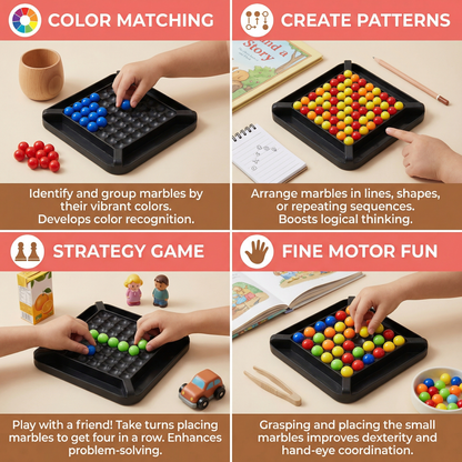 Marble Puzzle with Color Pattern Matching and Logic Training