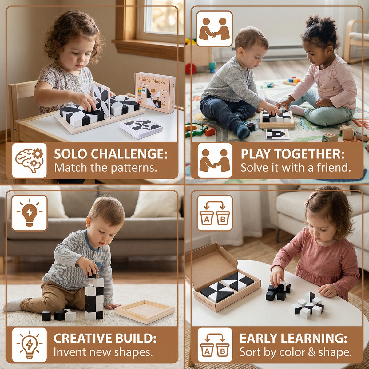 Sliding Logic Puzzle Game with Dual Color Patterns for All Ages
