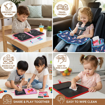 Reusable Drawing Book with Wipeable Pages for Kids