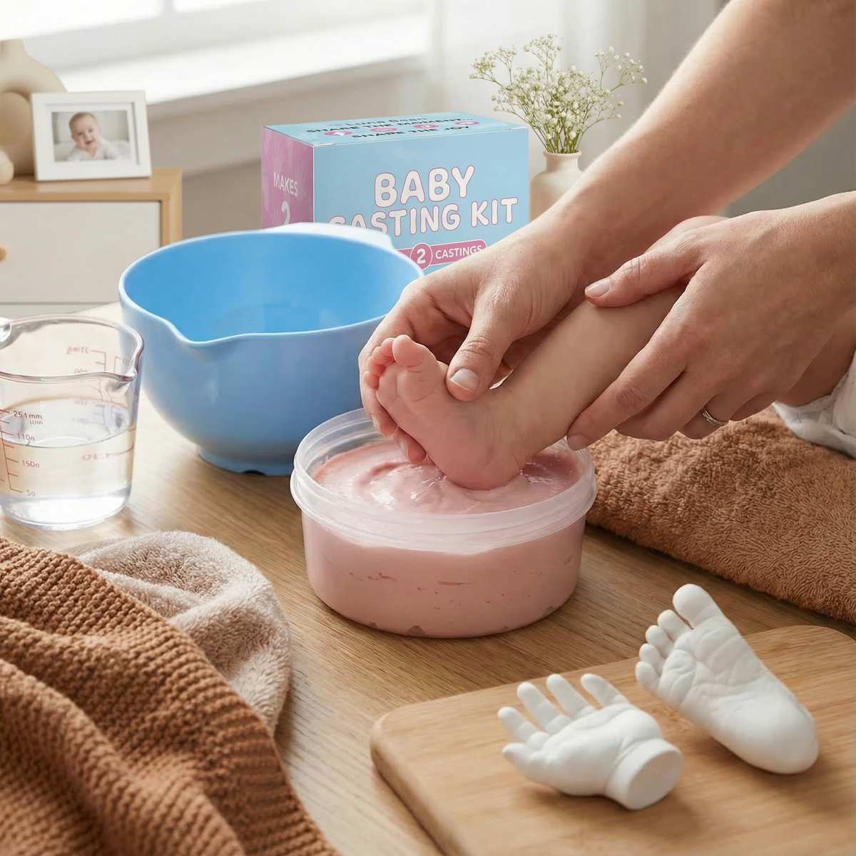 Newborn Hand and Footprint Imprint Kit with Complete Materials and Instruction Guide