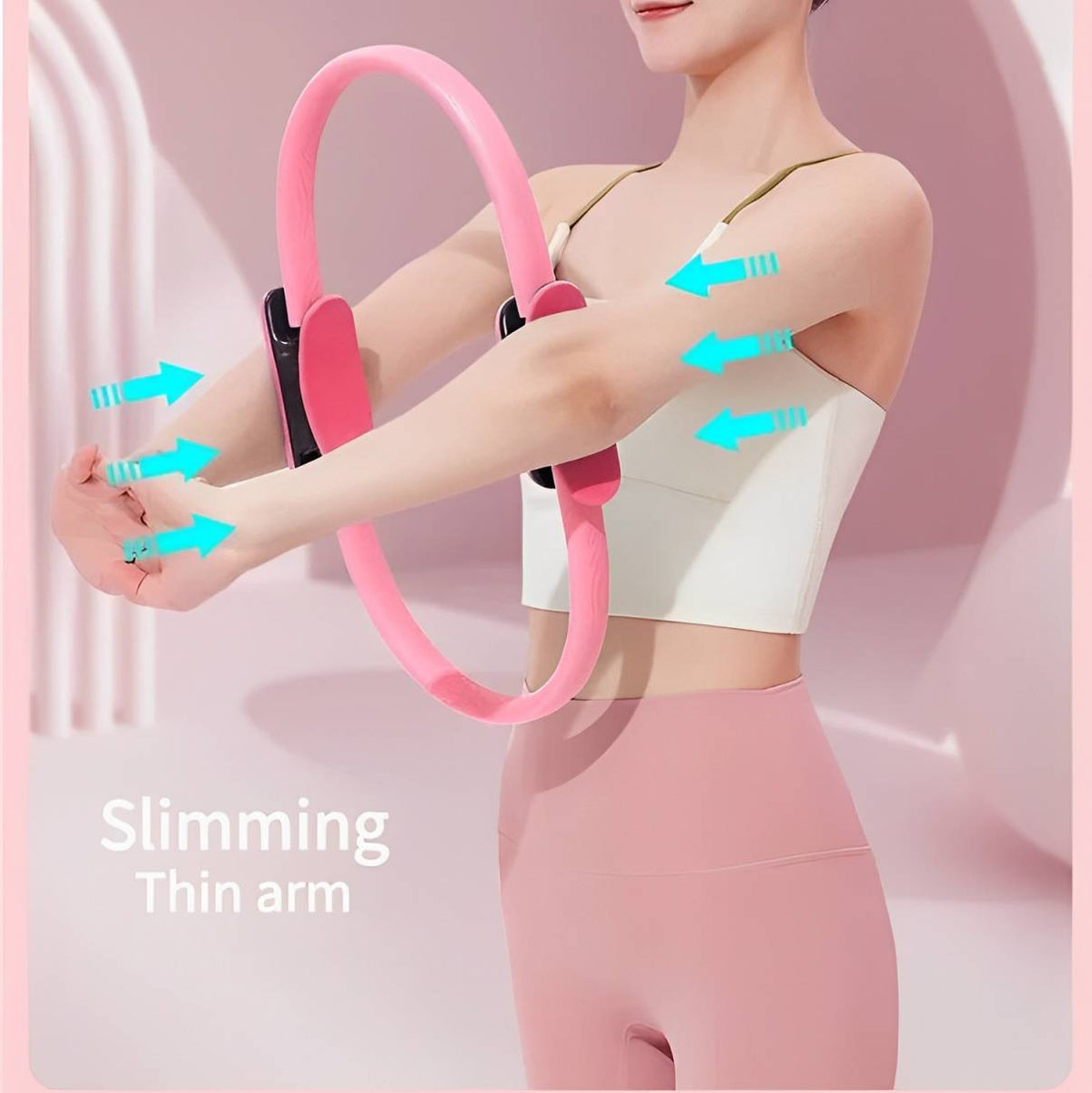 Resistance Ring with Fiberglass Core and Foam Handles for Pilates