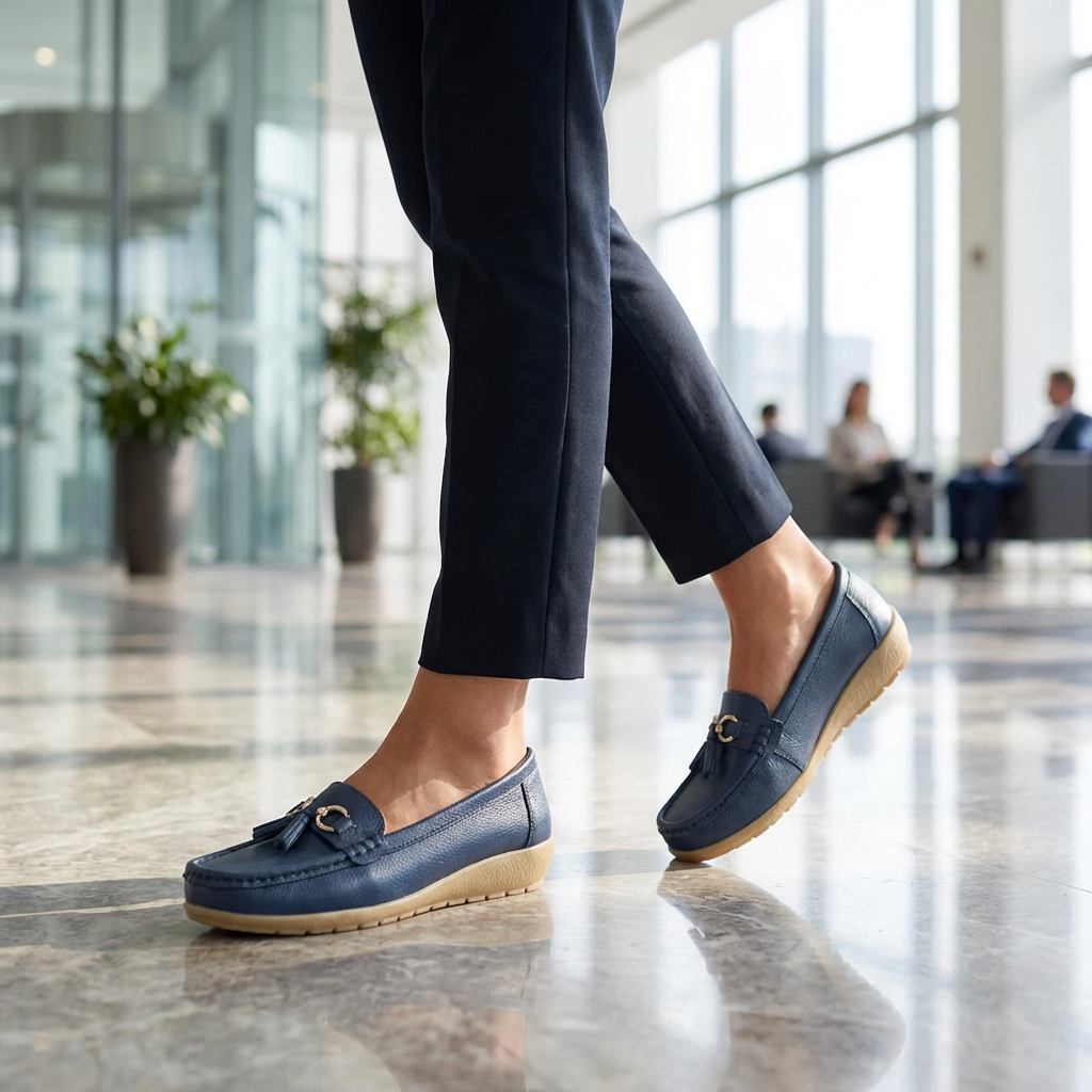 Women's Loafer with Arch Support Footbed and Ventilated Upper
