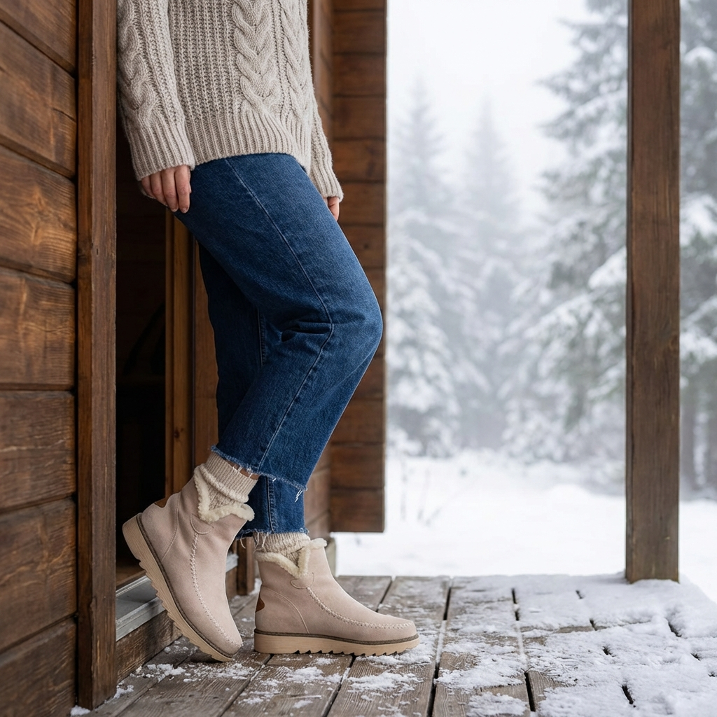 Women's Winter Ankle Slip-on Boots | Lined - Image 2